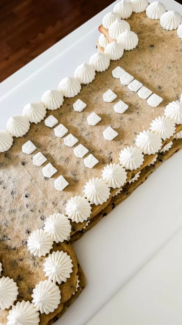 number cookie cake