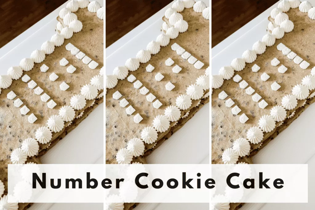 number cookie cake